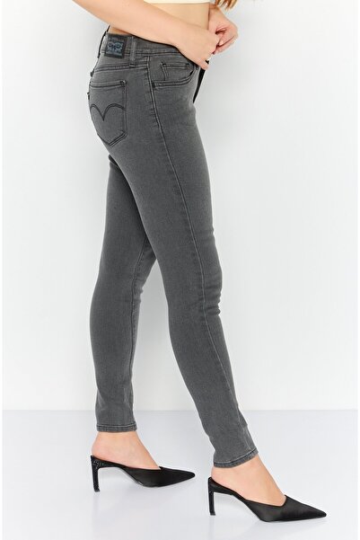 Levi's Women 710 Super Skinny Fit Washed Jeans, Grey