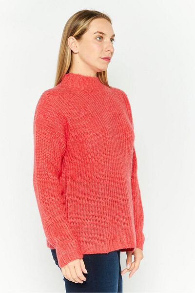 Hugo Boss Women Mock Neck Long Sleeves Knitted Sweater, Red