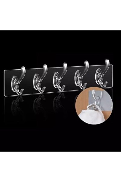 Yenimiyeni Güçlü Yapışkanlı Şeffaf Banyo Mutfak Kapı Askısı