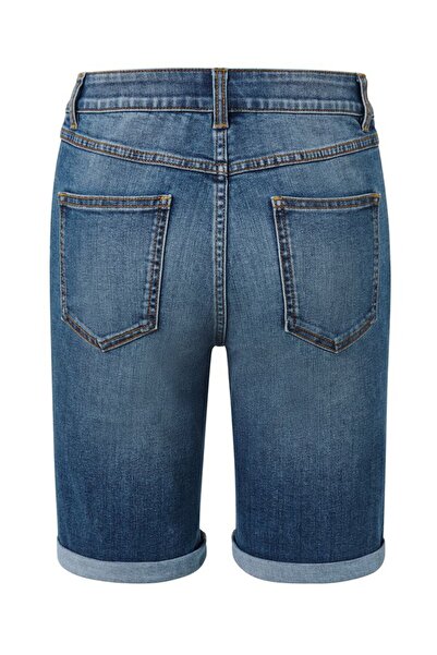 Tchibo Women Washed Denim Shorts, Blue