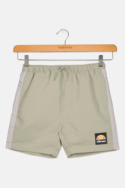 Ellesse Kids Boy Brand Logo Beachwear Short, Sage Green