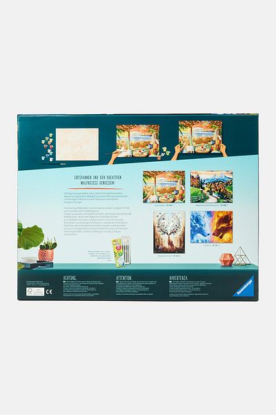 RAVENSBURGER 2 In 1 Fire And Ice Paint By Numbers Kits 40 X 30 Cm, Teal Blue Combo