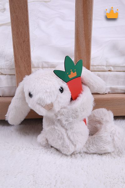 Babyhola 35cm Ultra Soft Plush Play and Sleep Companion - Hugging Rabbit Cream 6021