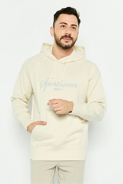 Puma Men Relaxed Fit Long Sleeve Training Sweatshirt, Beige