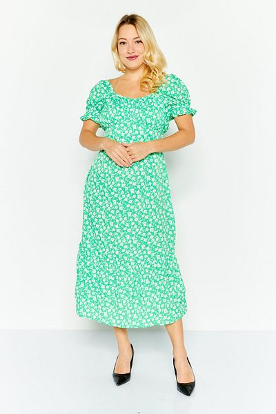 INFLUENCE Women Allover Print Midi Dress, Green