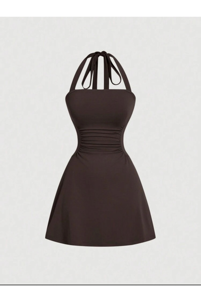 Dressco Naz - Boyundan Bağlamalı Mini Elbise