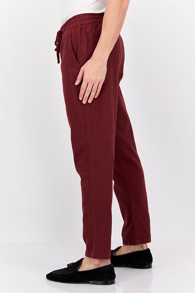 Hurley Men Straight Fit Brand Logo Straight Leg Pants, Marron