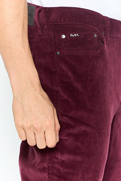 Michael Kors Men Slim Fit Ribbed Corduroy Pants, Brown