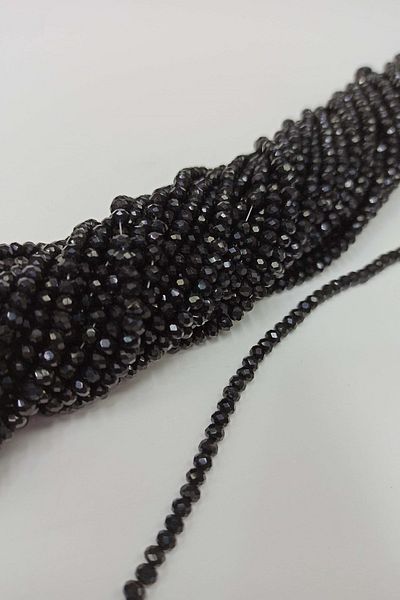 Hayalperest boncuk Μαύρη Κρυστάλλινη Χάντρα 4mm