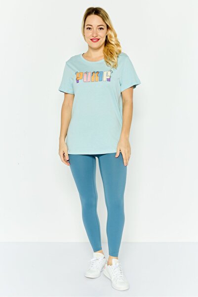 Puma Women Sportswear Fit Short Sleeves Training T-shirt, Turquoise