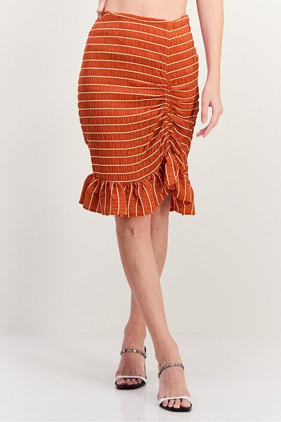 Scotch & Soda Women Plaid Basic Mini Skirt, Rust