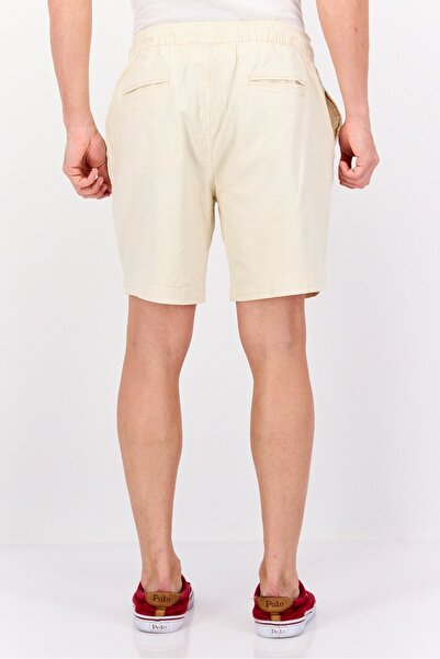Mister Men Plain Drawstring Stretchable Basic Shorts, Beige