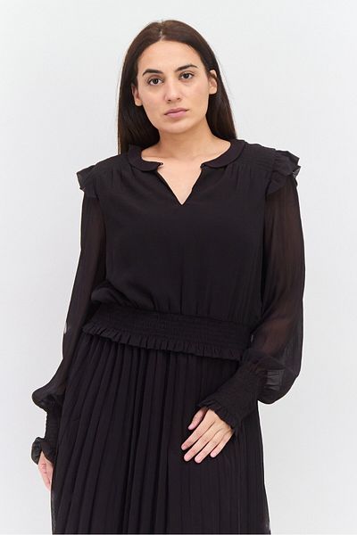 Scotch & Soda Women Textured Midi Dress, Black