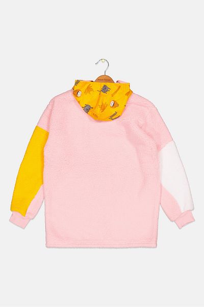 Puma Kids Girl Hooded Sweatshirt, Pink Combo