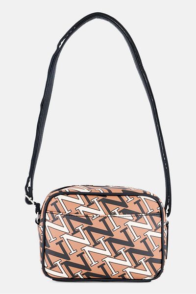 Nautica حقيبة كروس بودي بشعار العلامة التجارية للنساء، 16 ارتفاع × 21 طول × 6 عرض، بني