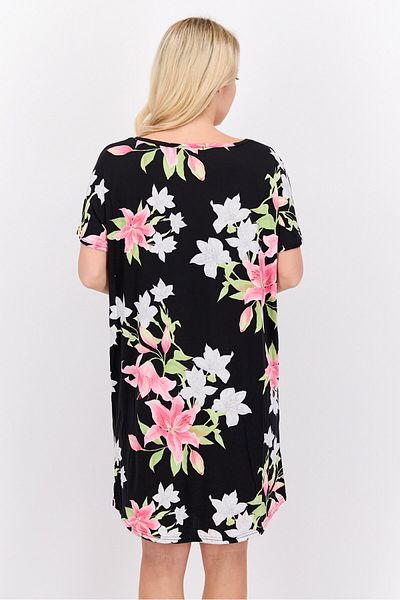 Christian Siriano Women 2 Pcs Printed Sleepwear Dress, Multicolor
