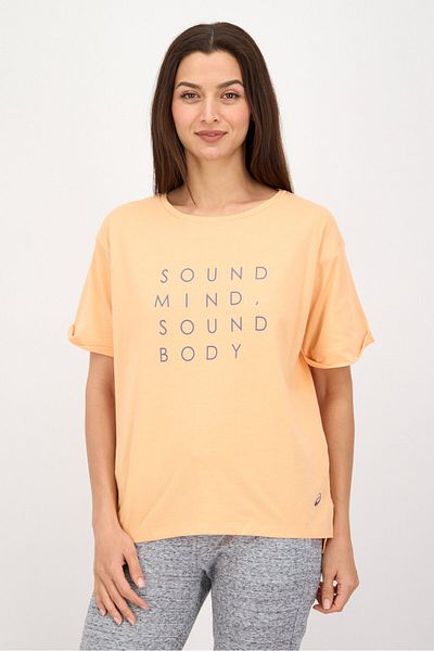Asics Women Relax Fit Short Sleeve Training T-Shirt, Orange