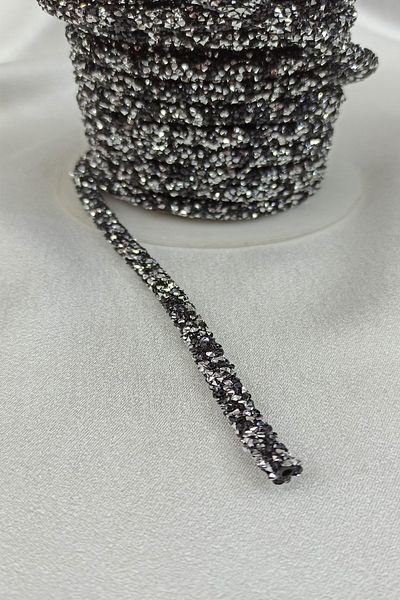 Hayalperest boncuk Smoked Gray Bead Embroidered Ribbon