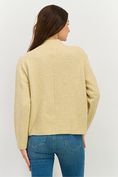 Pepe Jeans كنزة نسائية محبوكة برقبة دائرية، لون بني