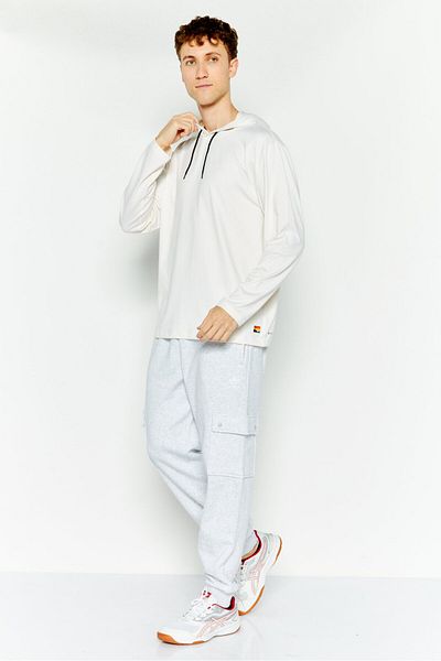Hurley Men Sportswear Fit Long Sleeves Outdoor Hoodies, White