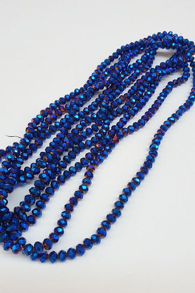 Hayalperest boncuk Plated Sax Blue Crystal Bead 6 Mm