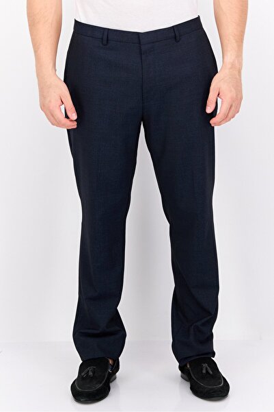 Hugo by Hugo Boss بنطال تشينو سادة بقصّة عادية للرجال، أزرق داكن