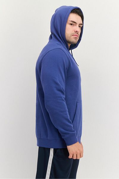 Hurley Men Hooded Brand Logo Long Sleeve Sweatshirt, Blue