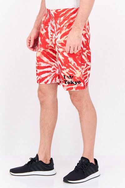 adidas Men Sportswear Fit Embroidered Outdoors Short, Red Combo