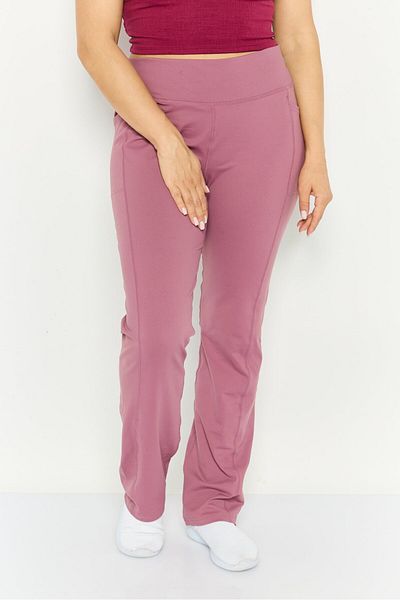 SKECHERS Women Sportswear Fit Solid Training Pants, Light Purple