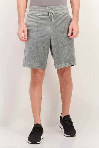 Jules Men Solid Drawstring Bermuda Shorts, Grey