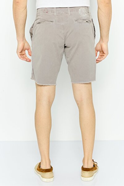 Paperbacks Men Plain Chino Shorts, Light Grey