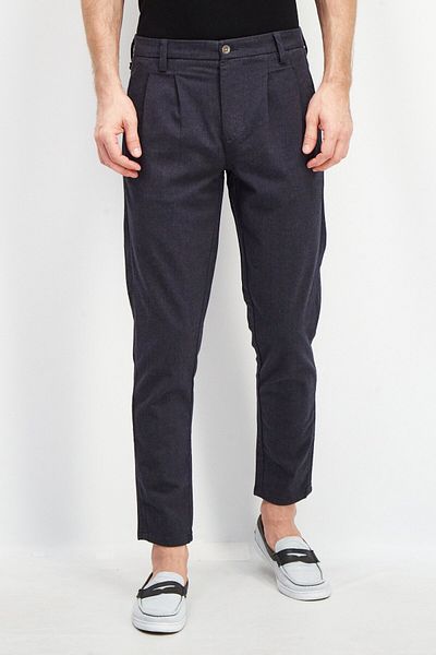 Sorbino Men Regular Fit Textured Chino Pants, Navy