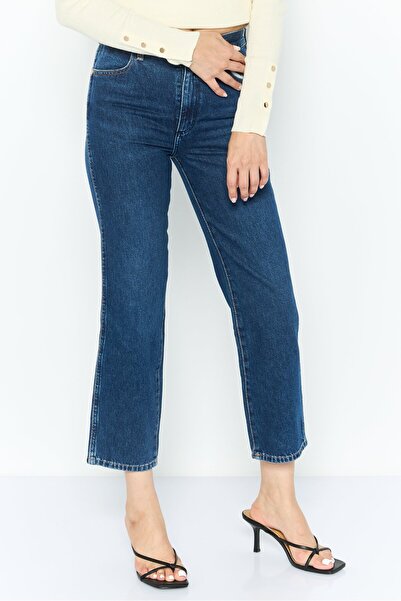 WRANGLER Women Regular Fit High Rise Straight Leg Jeans, Blue