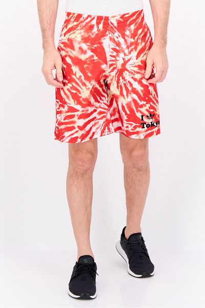 adidas Men Sportswear Fit Embroidered Outdoors Short, Red Combo
