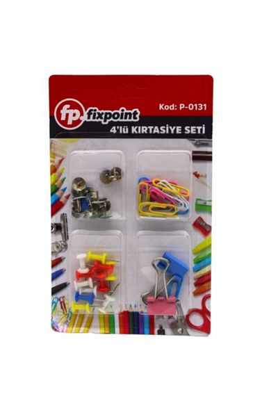 Glanart Paper Clip,Raptiye,Tassel Clips and Map Nail Set of 4