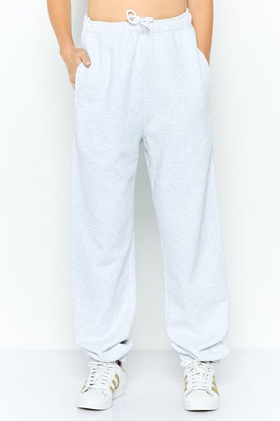 NIA Women Oversize Drawstring Heather Jogger Pant, Grey
