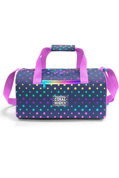 Coral High Geantă sport cu buline de culoare albastru marin 27528