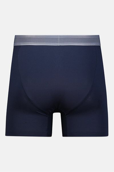 Pajar Men 3 Pieces Brand Logo Microfiber Boxer Brief, Navy Blue Combo