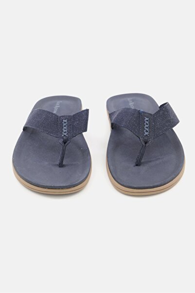 Club Room Men Medium Riley Slip On Flip Flop, Navy Blue