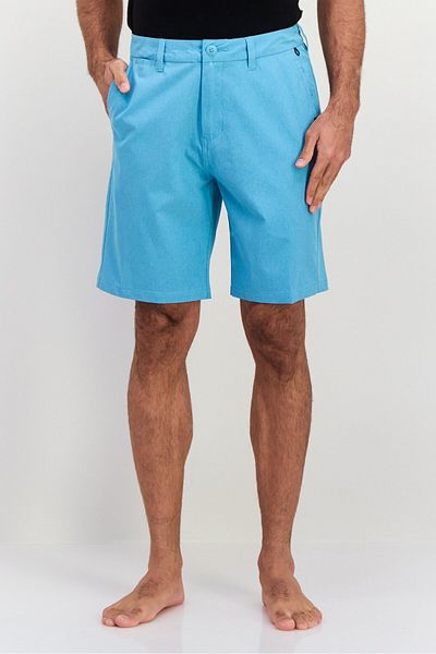Quiksilver شورت رجالي للشاطئ بقصّة عادية، أزرق فاتح