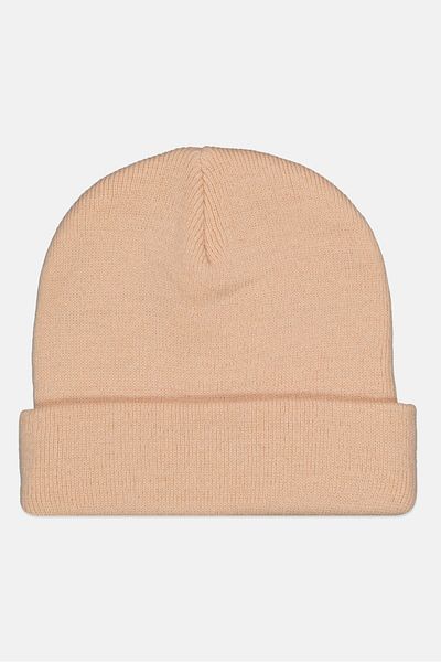 Champion Men Embroidered Logo Knitted Beanie, Light Peach