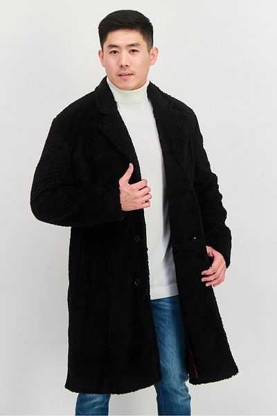 Hugo Boss Men Textured Trench Coat, Black