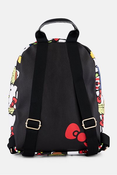 Hello Kitty حقيبة ظهر للبنات من هيلو كيتي، 30 سم ارتفاع × 25 سم طول × 10 سم عرض، مجموعة باللون الأسود
