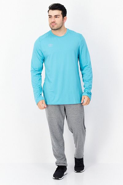 UMBRO Men Sportswear Fit Long Sleeve Training T-Shirt, Turquoise