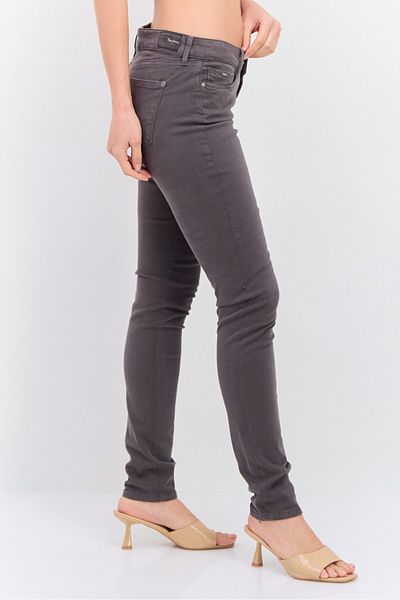 Pepe Jeans Women Skinny Fit Solid Pant , Dark Grey