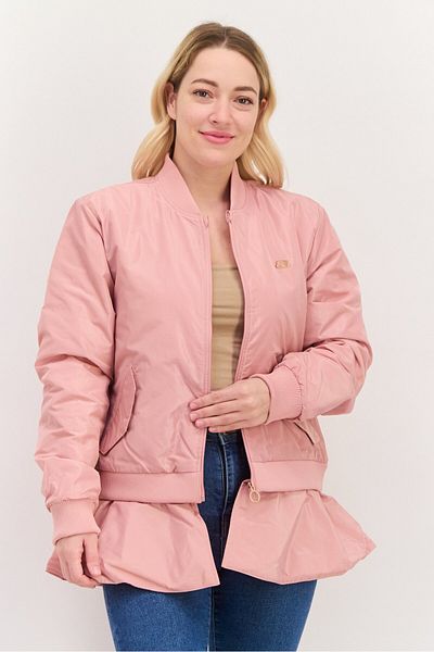 SKECHERS Women Brand Logo Bomber Jacket, Pink