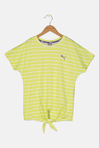 Puma Kids Girl Sportswear Fit Short Sleeves Training T-Shirt, Lime