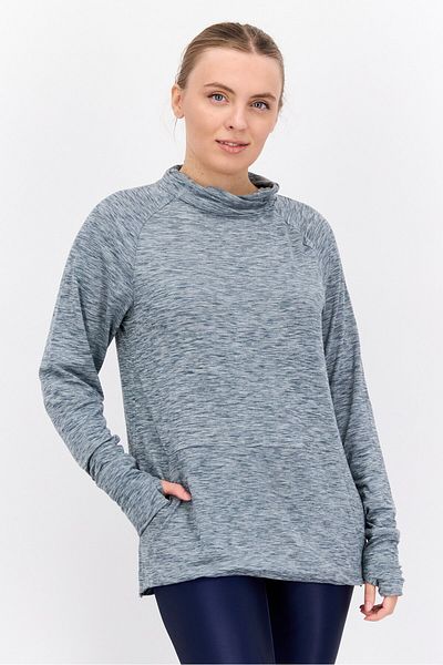Nine West Women Sportswear Fit Long Sleeves Outdoor Sweatshirt, Grey