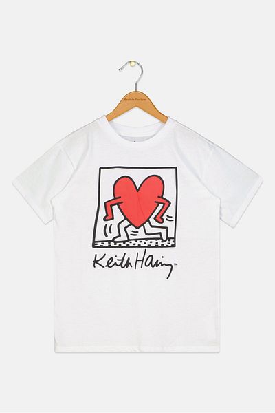 Keith Haring Kids Girl Graphic Printed Top, White