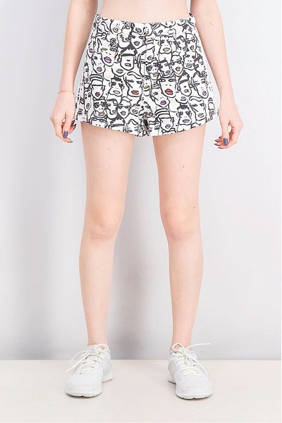 adidas Women Regular Fit Denim Shorts, White Combo